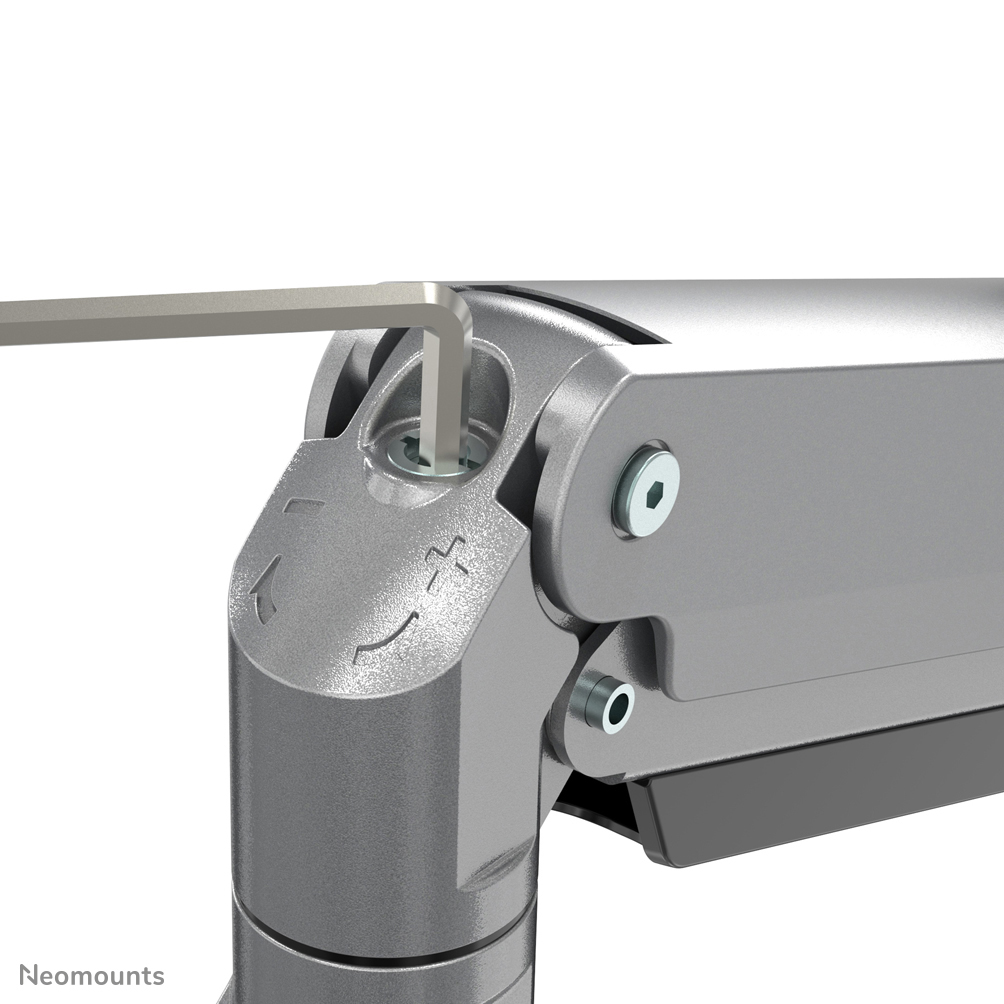 Neomounts NM-D775DX3SILVER Support d'écran à fixer 17-27" - ressort à gaz - Topfix - arrêt 180°